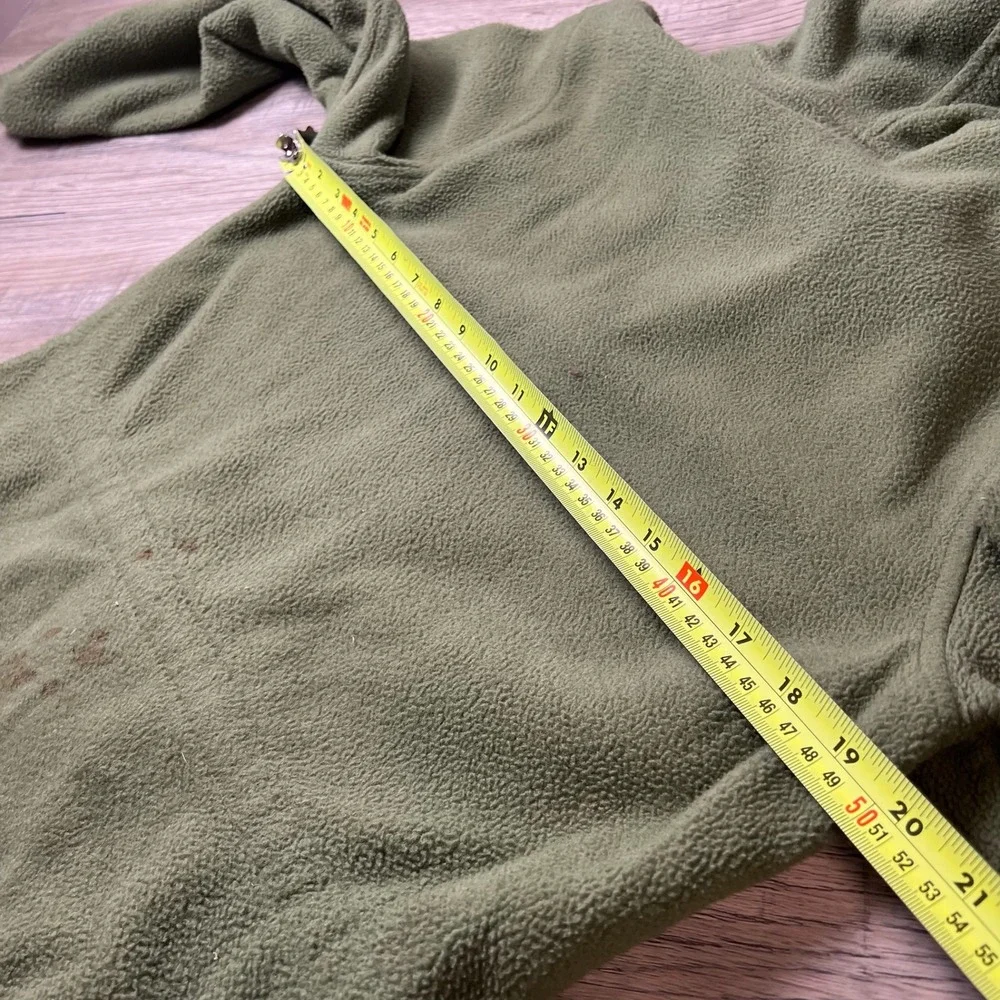 Lands End Fleece Parka‎ Women S 6-8 Olive Green Aircore-200 Full Zip Jacket